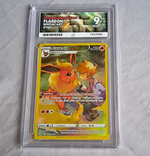 Ace Grading 9 2022 Pokémon TCG Flareon Holo Ultra Rare TG01/TG30 EN