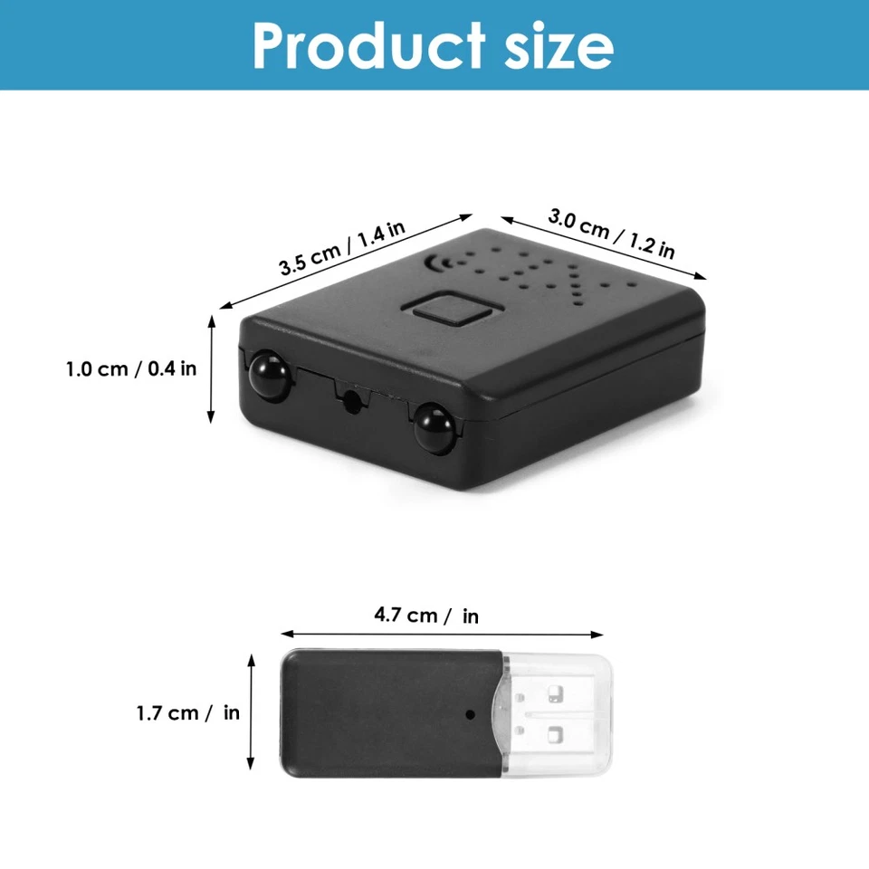 1080P HD Mini IP Kamera Wireless WLAN 4K WiFi Camera Überwachungkamera + 64GB DE - Bild 3 von 4