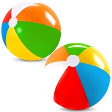 JOYIN 2-Pack 20" Beach Balls - Pool Toys Large Inflatable Beach Ball Swimming Po