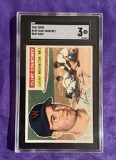 1956 Topps - Clint Courtney #159 Gray Back SGC 3