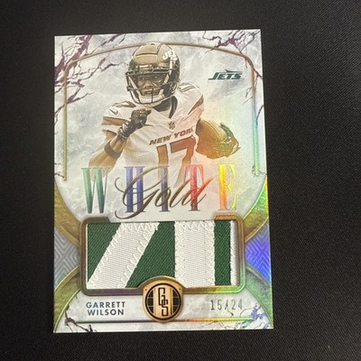 Garrett Wilson 2024 White Gold #WG-GWN WHITE GOLD PATCH 15/24 NY Jets-NFL