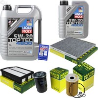 Mann Inspektionspaket 6L Liqui Moly Top Tec 4600 5W-30 FüR KIA Sportage 1.7 Crdi