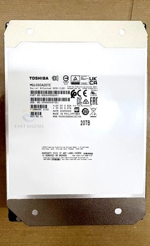 MG10SCA20TE Toshiba 20TB SAS 3.0 7200RPM 3.5" 12Gb/s 512e Internal Hard Drive