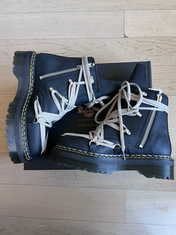 Rick Owens Dr Martens DRKSHDW 1460 2025 suela cuádruple bota Megalace Ramones 10,5 9,5 Foto 4 de 4