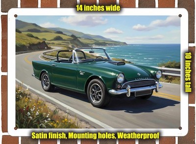 Metal Sign - 1963 Sunbeam Alpine Oil Painting - 14x10