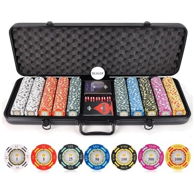Professional Poker Chips Set - Crown Casino 500pcs