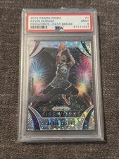 2019 PANINI PRIZM FIREWORKS 1 KEVIN DURANT FAST BREAK PSA 9