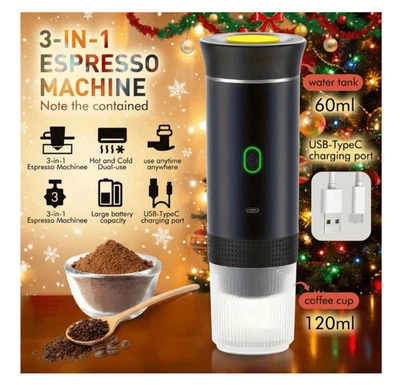 Macchina Da Caffè Portatile LIZEALUCKY - Ricaricabile A Batteria - Per K Cup E Caffè Macinato - Ideale Per Viaggi - 2