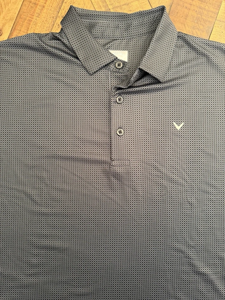 Camisa Polo Callaway Para Hombre Grande Negra Opti Dri Fit Golf Informal Manga Corta 108 Foto 4 de 4