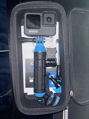 GoPro HERO 9 Black + Accessories + NEW 128GB SanDisk SD Card + Case - Image 1 of 4