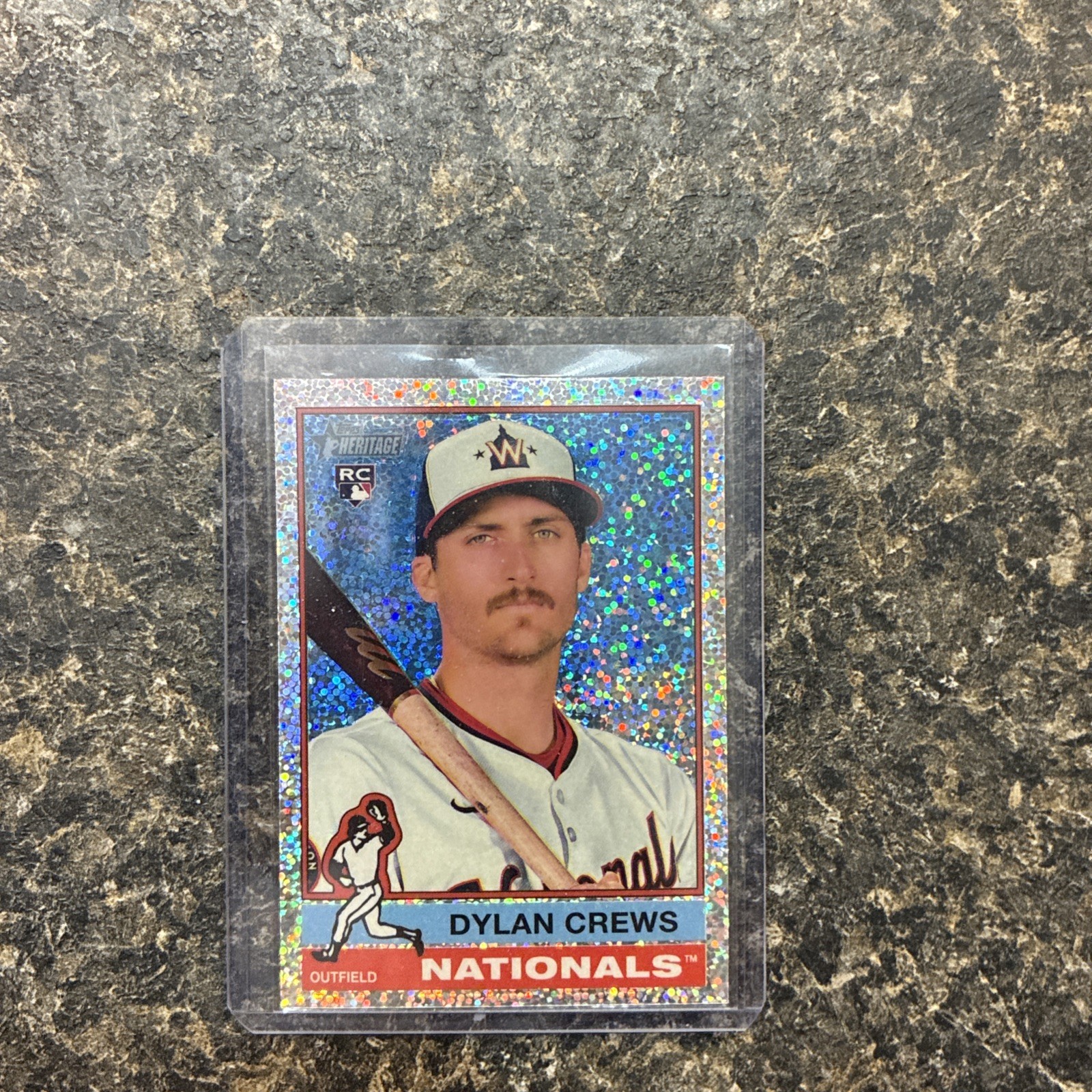 2025 Topps Heritage - Dylan Crews #247 Chrome Silver Sparkle Refractor (RC)