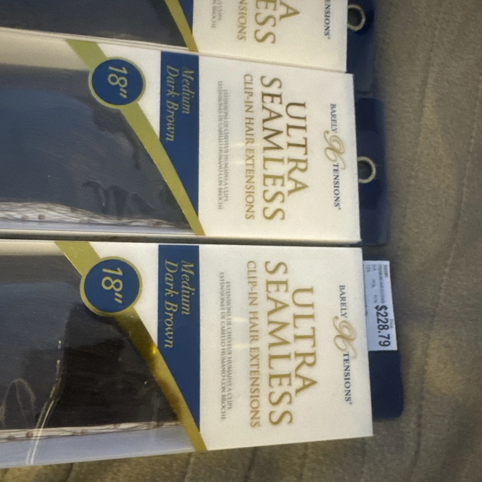 Bt 96 超无缝夹人体发饰中号深棕色 18 英寸 5 件 — 第 2/4 张图片