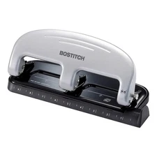 Bostitch Office EZ Squeeze 3-Hole Punch, 20 Sheet Capacity, Reduced Gray 