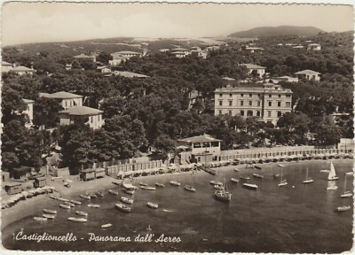 CASTIGLIONCELLO - PANORAMA FROM THE PLANE - ROSIGNANO MARITTIMO (LIVORNO) 1954