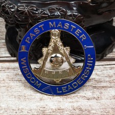 Masonic Auto Car Badge Emblems Mason PAST MASTER WISDOM LEADERSHIP