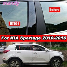 6pcs Gloss Black Pillar Posts Door Window Trim Cover For Kia Sportage 2010-2016 6pcs Gloss Black Pillar Posts Door Window Trim Cover For Kia Sportage 2010-2016
