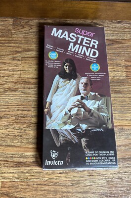 Vintage Super Master Mind Board Game Complete Sealed Peg Bag Invicta