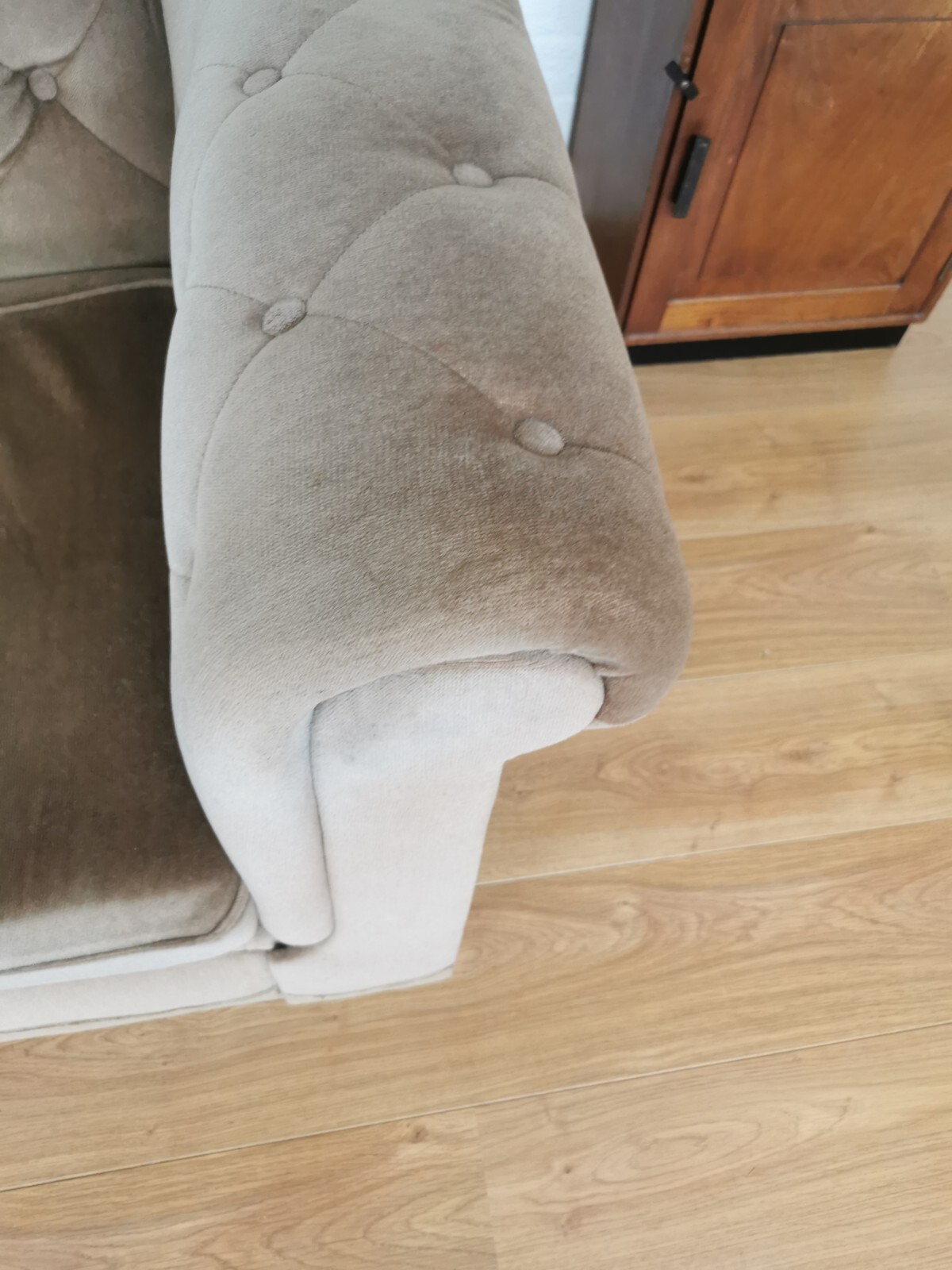 Vintage Chesterfield sofa 3 seater & club armchair for reupholstering eBay