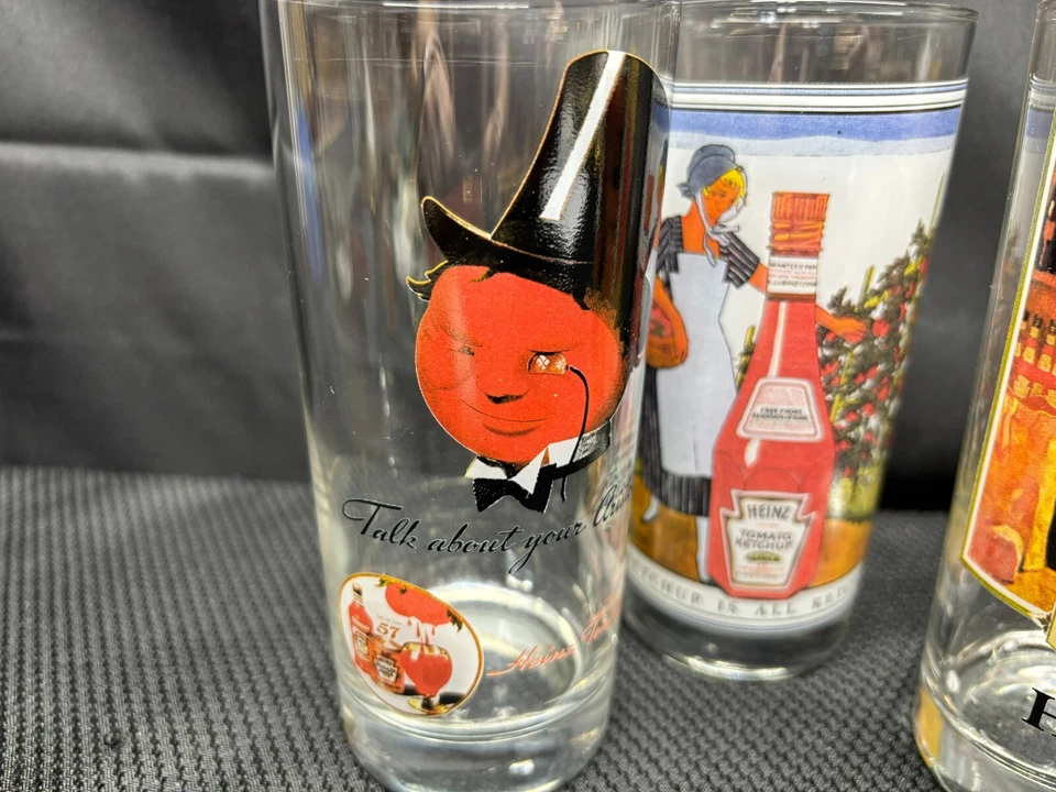 Set of 4 Designs ~ Vintage "HEINZ 57"  Drinking Glass Tumblers ~ 6 1/4" Tall - Image 2 of 4