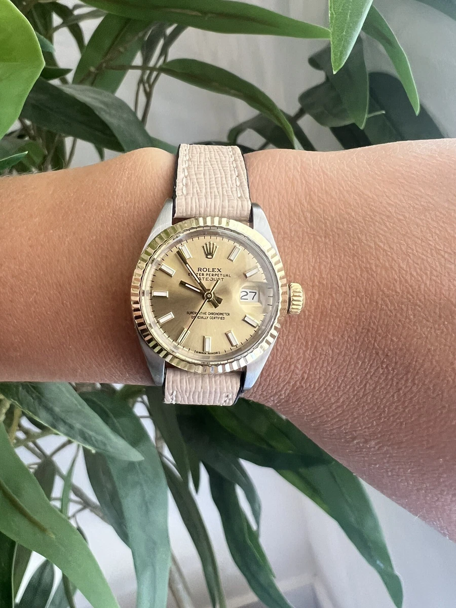 Ladies Two Tone 26mm Rolex Wrist Watch