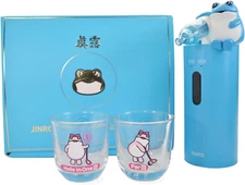 Jinro Soju Automatic Drink Dispenser with 2 Pcs of Classic Korean Soju Glasses