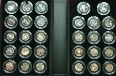 2012 Royal Mint London Olympics Silber 50p Sport Kollektion Komplettset COA + BOX