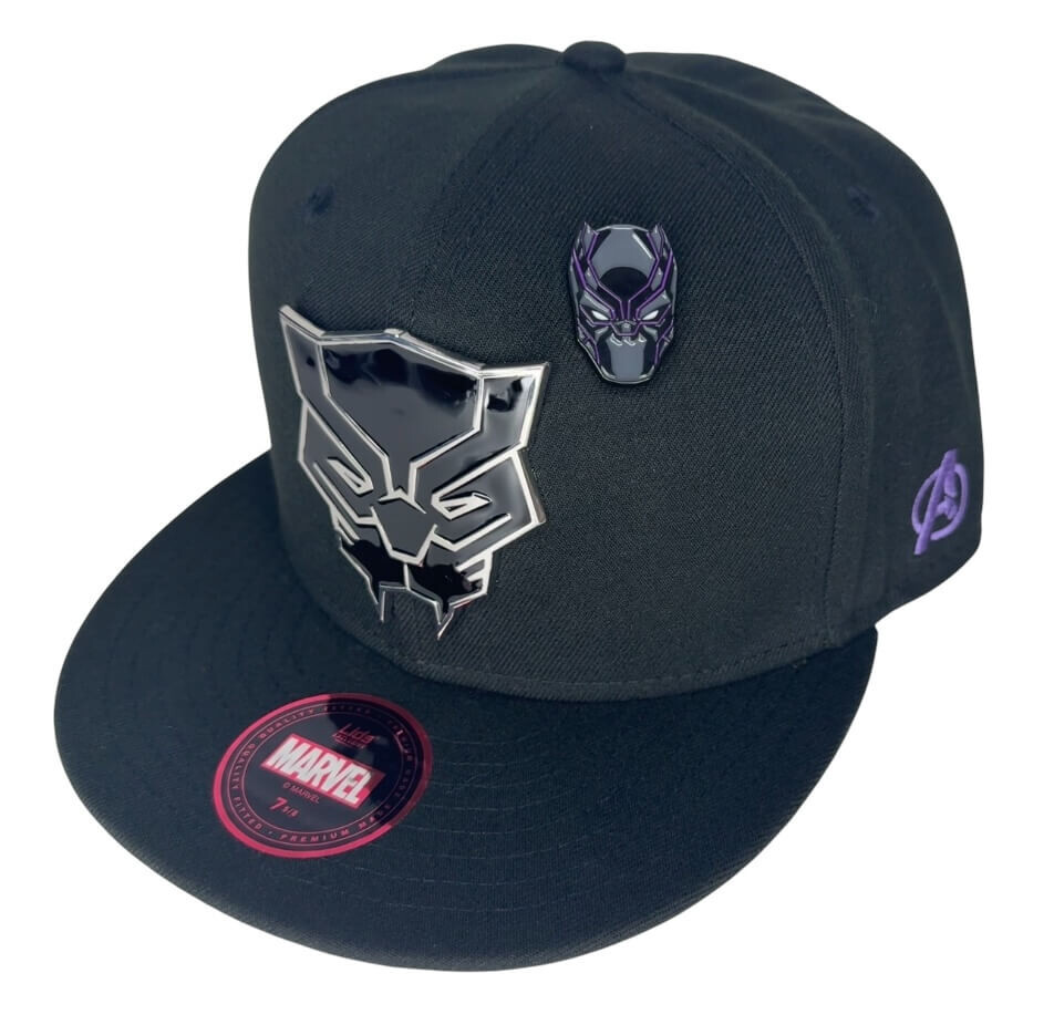 Lids Exclusive Marvel Black Panther Metal Logo Fitted Hat, Cap