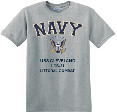 USS CLEVELAND  LCS-31 *LITTORAL*NAVY EAGLE*SHIRT. OFFICIALLY LICENSED