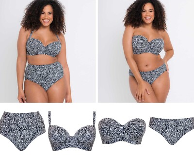 Curvy Kate Sundown Balconette oder Bandeau Bikini Oberteil, High Waist oder Bikini Slip