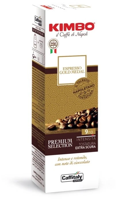 100 Capsule Originali CAFFITALY Espresso KIMBO Gold - Caffè KIMBO Caffitaly