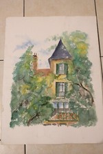 aquarelle de maison Dordogne et nature de Jean-François Kotarski