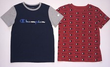 CHAMPION Boy  s Size Large Lot Of 2 Champion Logo All Over Print Graphic T-Shirts