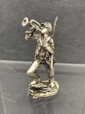 Vintage Hudson Pewter # 7260 Civil War Bugler Figurine USA       B