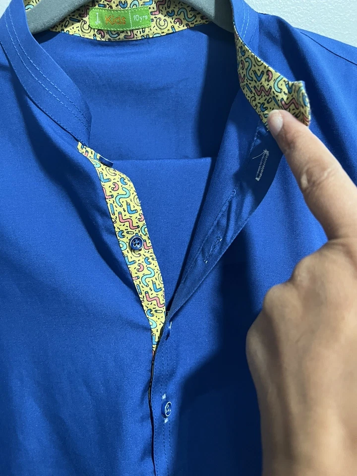 Niños Junaid Jamshed J. Shalwar Kameez Kurta Salwar Kameez Paquistaní 10 Años Foto 3 de 4