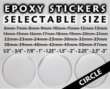 Circle Epoxy Stickers - Round Resin Domes Dots Bottle Cap Adhesive