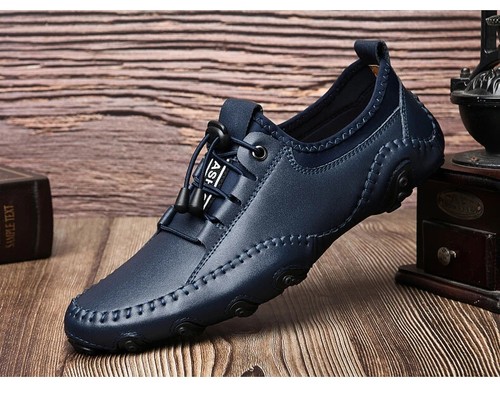 Zapatos informales de cuero genuino para hombre al aire libre zapatillas transpirables zapatos para conducir - Imagen 19 de 23