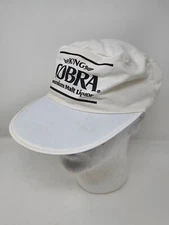 Vintage King Cobra Malt Liquor Hat Painter Style White - See Pics - Some Stains