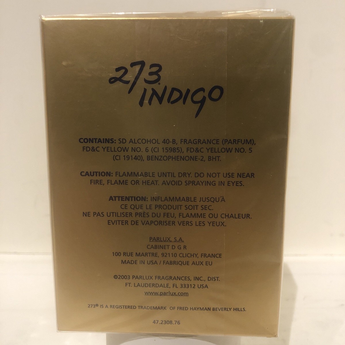 Fred Hayman 273 Indigo Eau De Parfum Spray 1.7 fl. oz., New Sealed