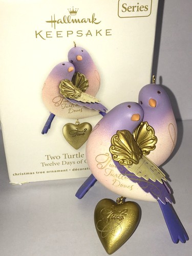 HALLMARK Keepsake 2012 TWO TURTLE DOVES 12 Twelve Days of CHRISTMAS ORNAMENT New - 第 1/12 張圖片