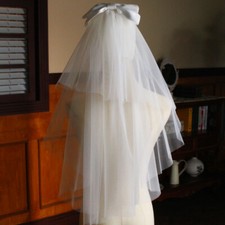 1x Wedding Bridal Veil Bowknot Comb Headband Fairy Headwear Hair Romance Decor