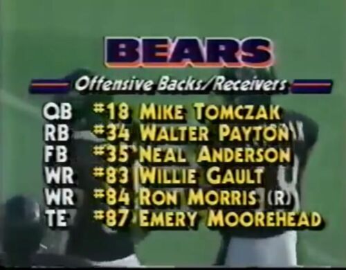 1987 Chicago Bears vs Seattle Seahawks DVD L'ultimo gioco di Walter Payton - Foto 4 di 10