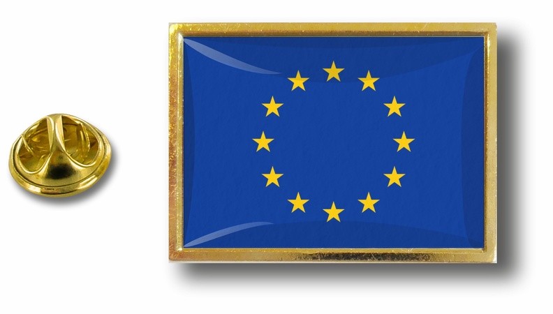 Spilla Pin Badge Pin's IN Metallo Con Clip Farfalla Bandiera Europa Eu Cee