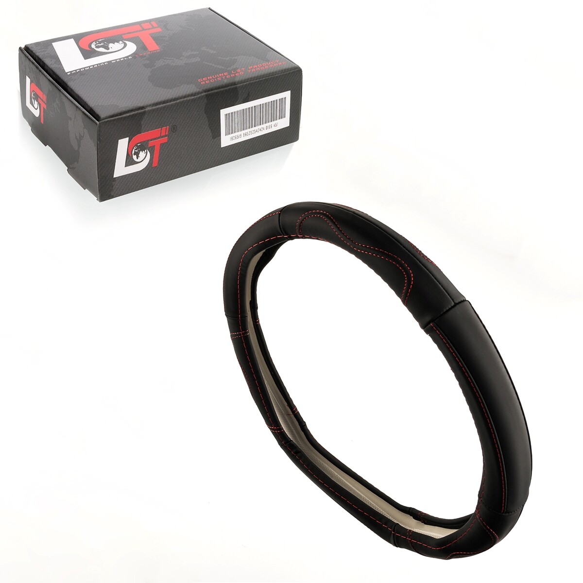 Steering Wheel Cover Ø 38x9 CM Black Red White for BMW 5er 6er 7er
