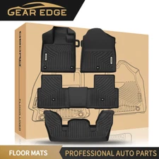 Floor Mats For 2023-2025 Honda Pilot TPE Front Rear 3 Rows Liners  All Weather