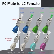LC Female to FC Male UPC APC SM MM OM3 OM4 Hybrid  Fiber Optic Adapter Converter