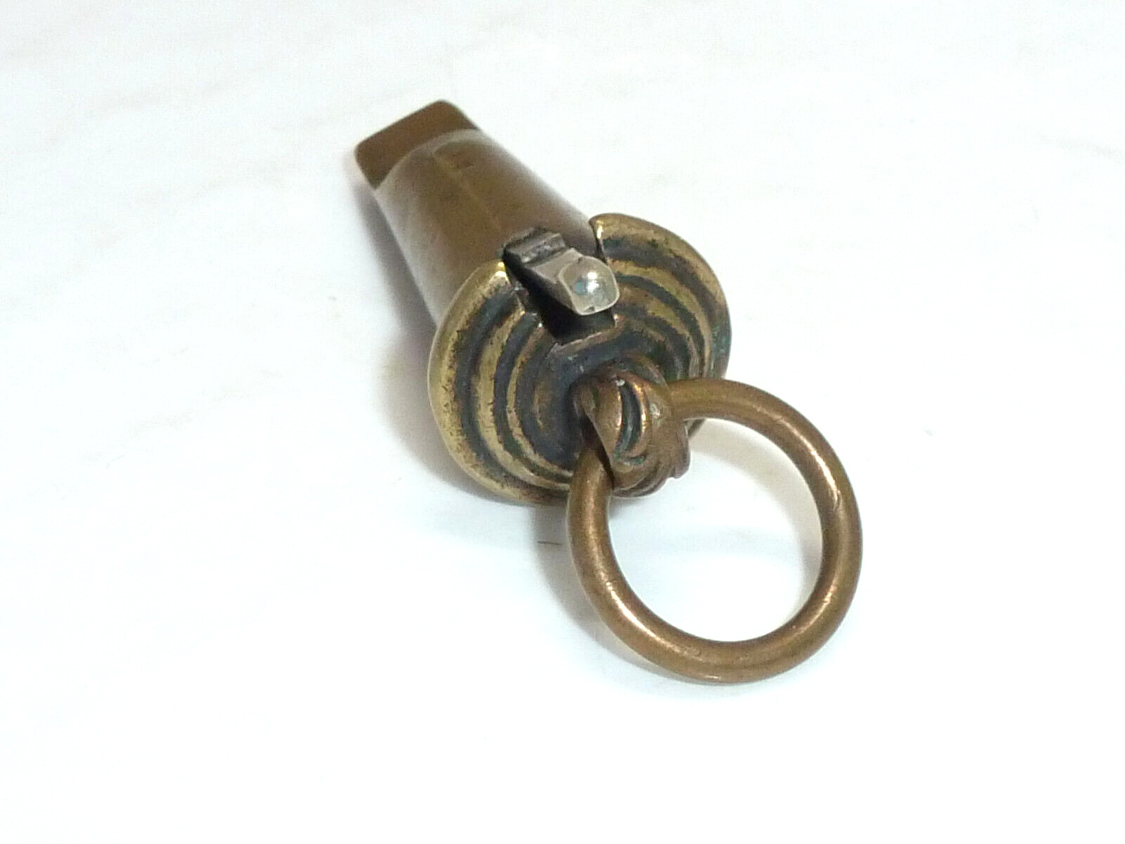 Antique 19th Century Beaufort Whistle Crossbelt Military Officers Brass Conical