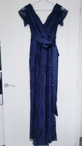Tiffany Rose Eden Maternity Gown Dress Long 0 UK 6-8 Arabian Nights Navy Blue - Picture 6 of 12