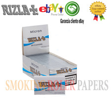 Cartine Rizla Micron Doppie Ultra Sottili Tipo B   25 Libretti  Rolling Papers