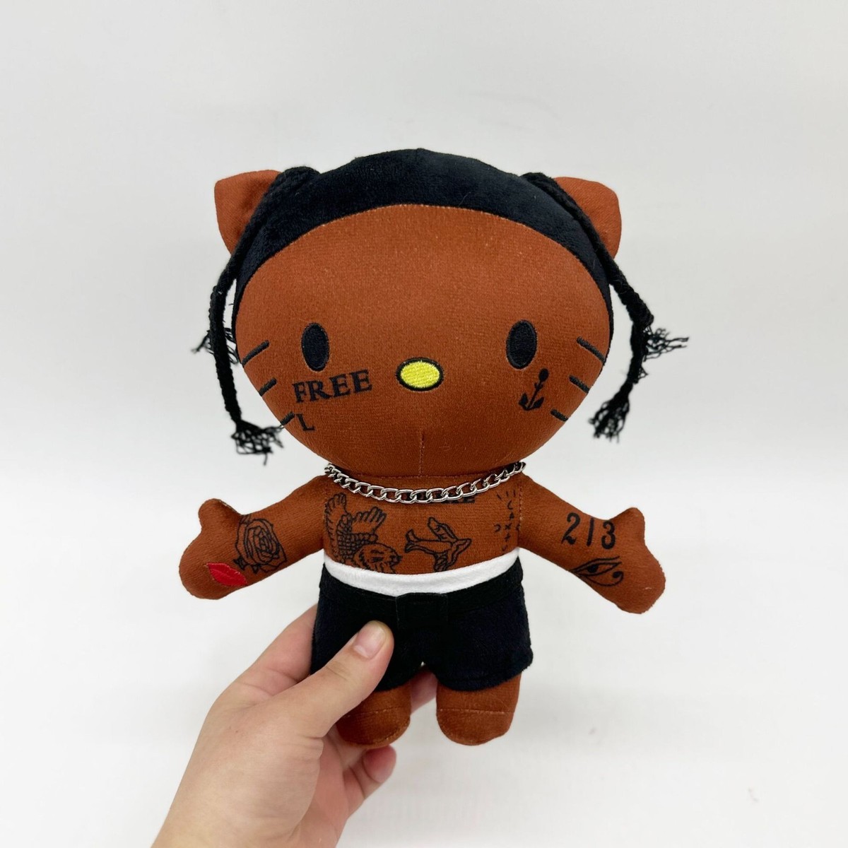 travis scott キティちゃん 24CM Travis Scott Hello Kitty Plush Doll Kid Cosplay Rapper