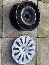 VOLKSWAGEN GOLF 15" WHEEL TRIM + STEEL RIM X 1 HUB CAP GENUINE MK7 VW 5G0601147